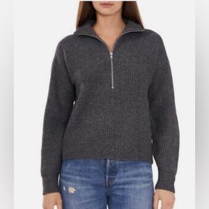 Vince Camuto Women’s Half Zip Pullover Sweater Large Heather Grey- Size XXL
